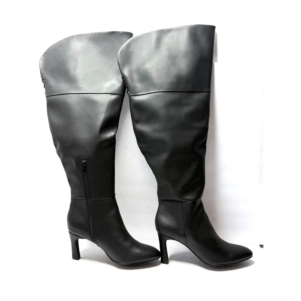 Madden Girl Women's Decode Over-The-Knee Dress Boots Black Size 8.5 NWT/BOX
